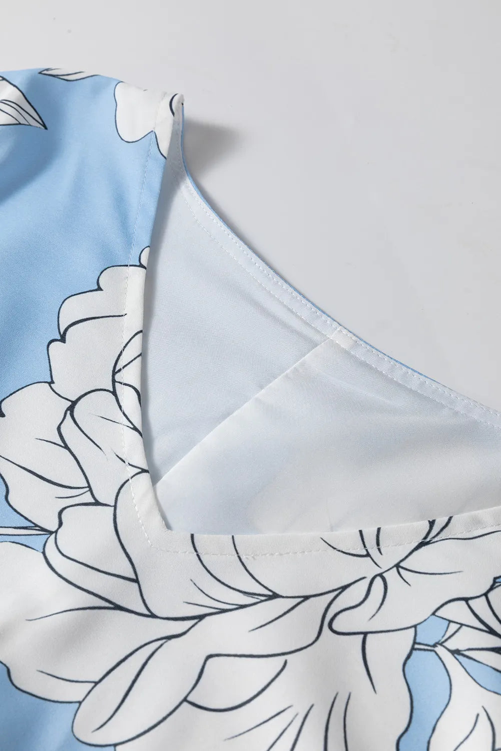 Sky Blue Floral Maxi Dress