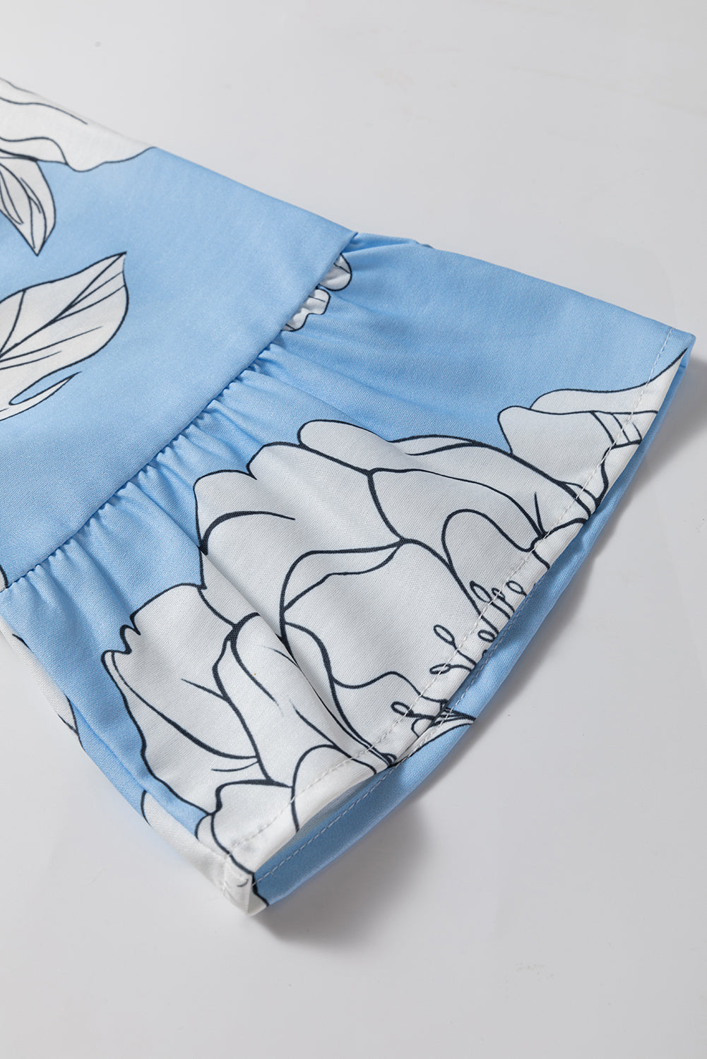 Sky Blue Floral Maxi Dress