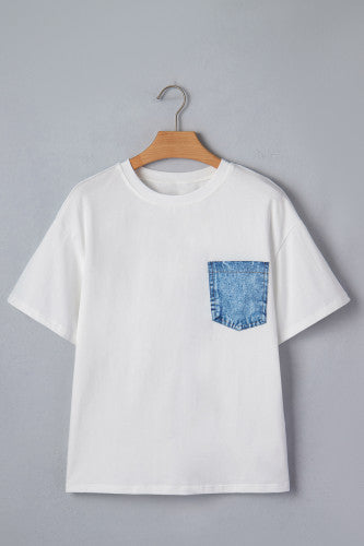 Basic Tee with Printed Pocket