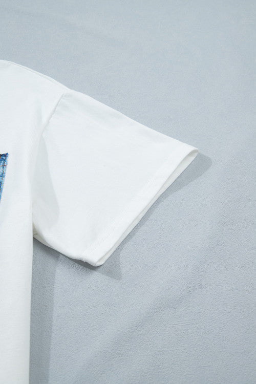 Basic Tee with Printed Pocket