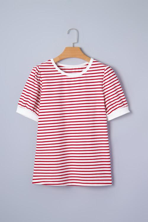 Ruby Stripe Puff Sleeve Top