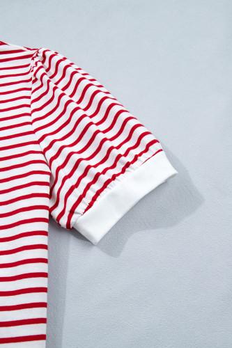 Ruby Stripe Puff Sleeve Top