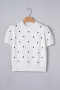 Naomi Dot Knit Top