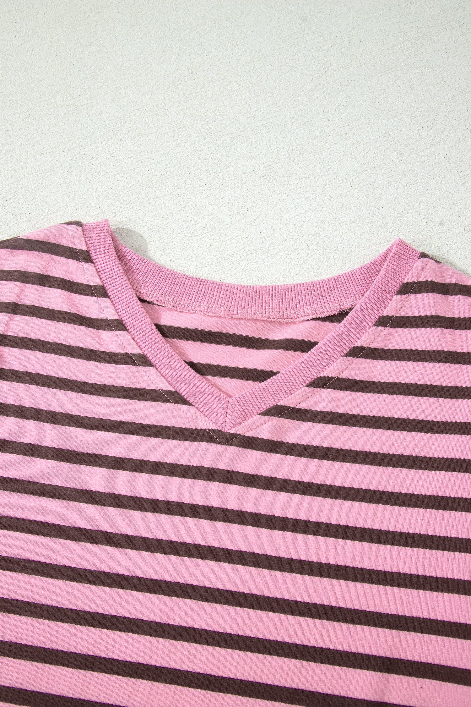 Rosy Stripe Puff Sleeve Top