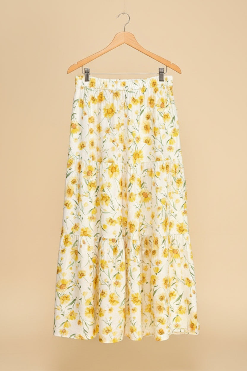Bethany Blossom Skirt - Yellow