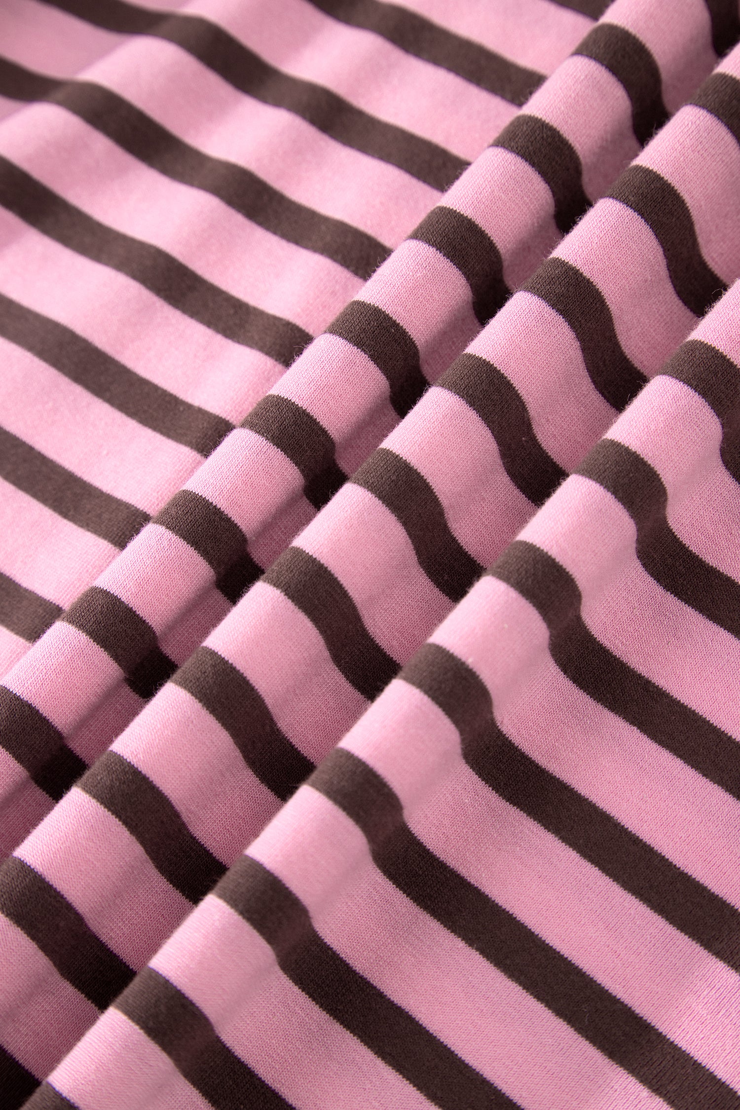 Rosy Stripe Puff Sleeve Top
